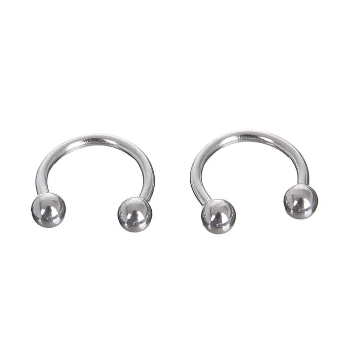 Пирсинг в бровь циркуляр, шар, d=10 мм, пара, цвет серебро Пирсинг в бровь циркуляр, шар, d=10 мм, пара, цвет серебро