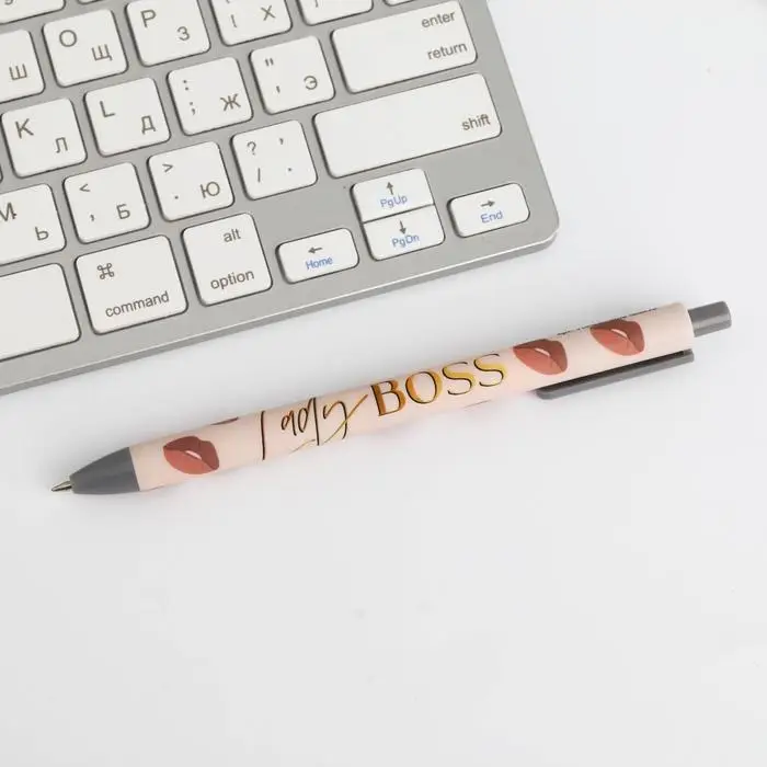 Ручка шариковая, синяя паста, 0.7 мм, автоматическая, софт-тач Boss Ручка шариковая, синяя паста, 0.7 мм, автоматическая, софт-тач Boss