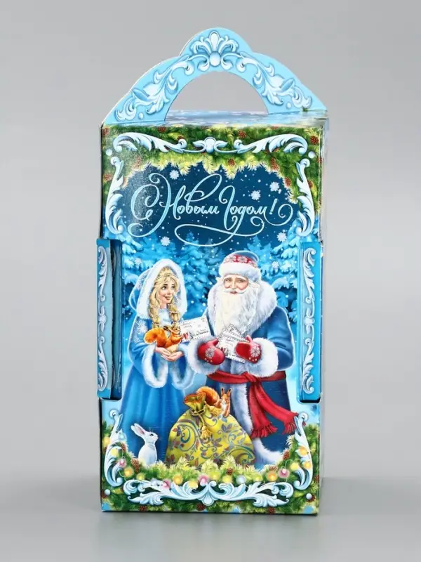 Подарочная новогодняя коробка «Новогодняя карусель», для сладких подарков, 10.6×10.6×18.8 см Подарочная новогодняя коробка «Новогодняя карусель», для сладких подарков, 10.6×10.6×18.8 см