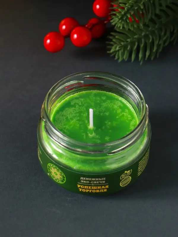 Свеча-эко магическая &laquo;Успешная торговля&raquo;, из натурального воска, 7&times;5 см