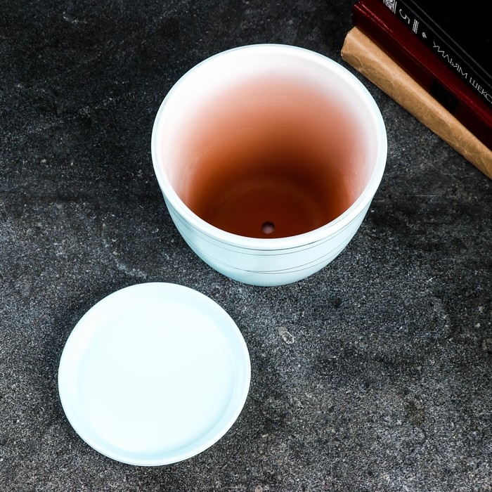 Горшок цветочный Горшок цветочный "Магнолия" голубой, 2,4 л