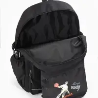 Рюкзак школьный, для мальчика, с рисунком, 1 отделение, 5 карманов, 31&times;14&times;45 см, чёрный