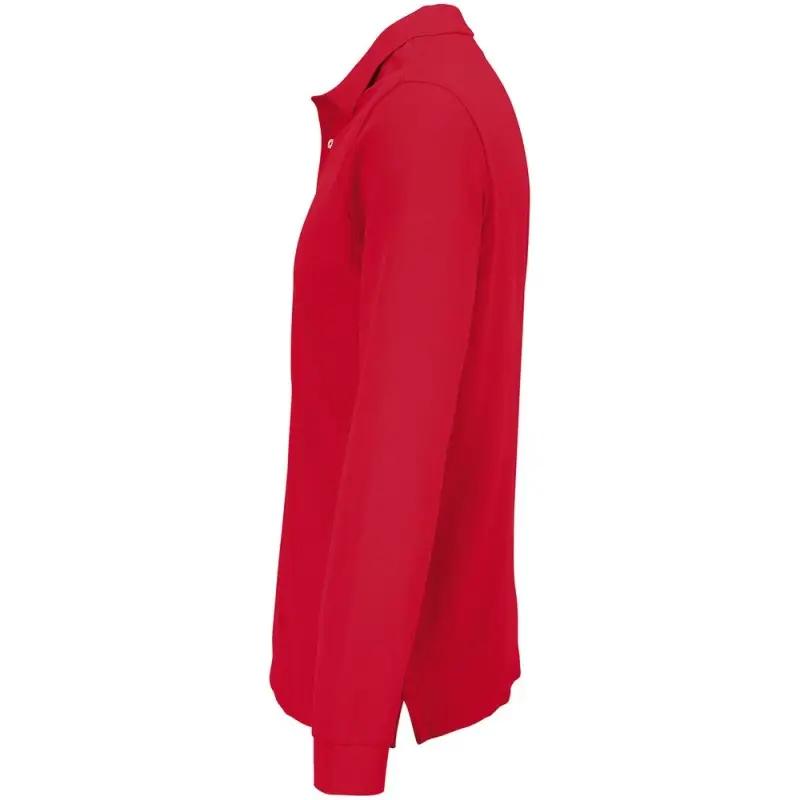 Рубашка поло унисекс с длинным рукавом Pacific LSL, красная, размер XS