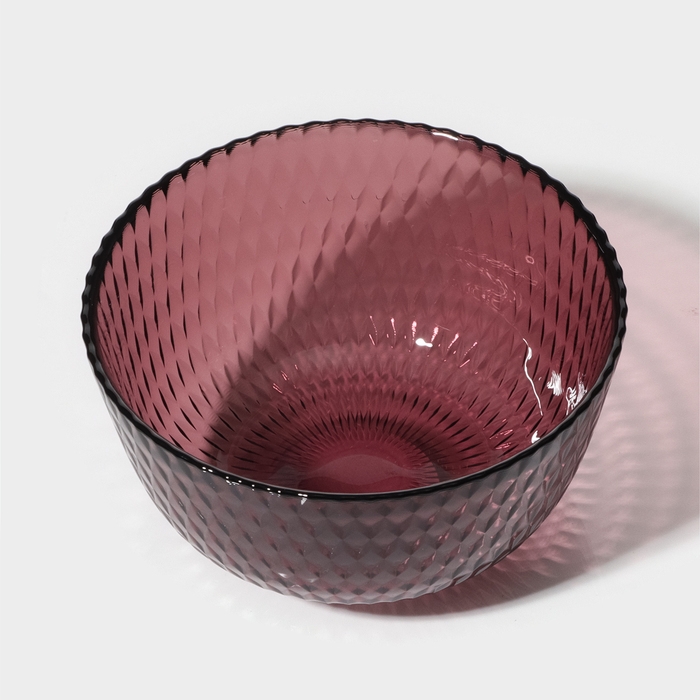 Салатник стеклянный «Идиллия», 350 мл, d=12 см, цвет лилак Салатник стеклянный «Идиллия», 350 мл, d=12 см, цвет лилак