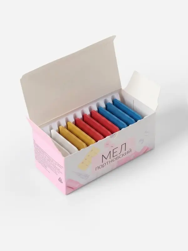 Мел портновский, восковой, 10 шт., разноцветный