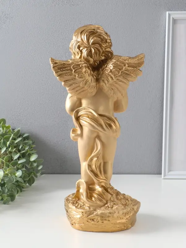 Фигура гипс &laquo;Ангел большой&raquo;, слоновая кость, 42&times;20&times;15 см
