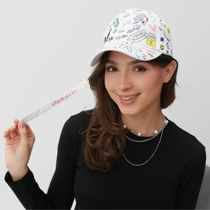 Кепка MINAKU  Кепка MINAKU "Yeee" цвет белый, р-р 58