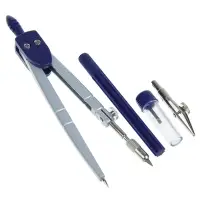 Готовальня Calligrata, 4 предмета (циркуль 120 мм, грифель, удлинитель, рейсфедер), в пластиковом пенале