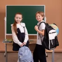Рюкзак для подростка, повседневный, с пеналом, мягкий, 31&times;14&times;44 см, чёрный