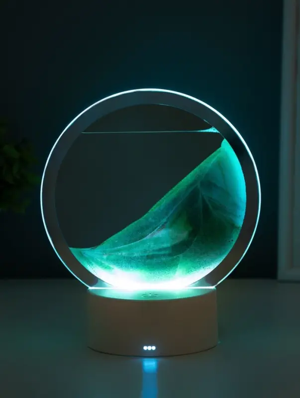 Светильник настольный СТАРТ Sands, LED, 10 Вт, USB, 16&times;16&times;20 см, 3хAA, зелёный