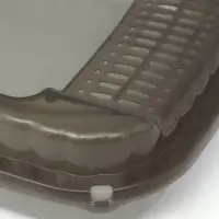 Туалет - лоток для кошек &laquo;Пижон&raquo;, 48&times;32&times;14 см, с прозрачными с бортами и совком, серый
