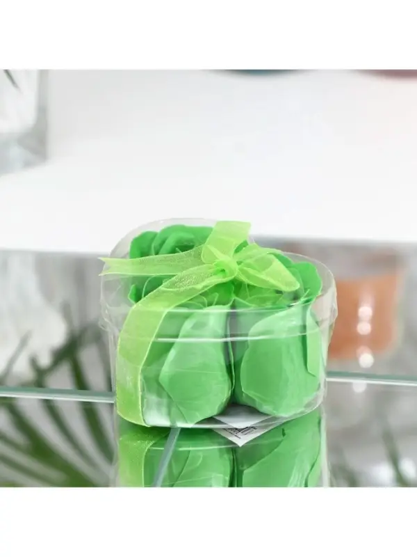 Мыльные розочки, зелёные, набор 3 шт., в коробке