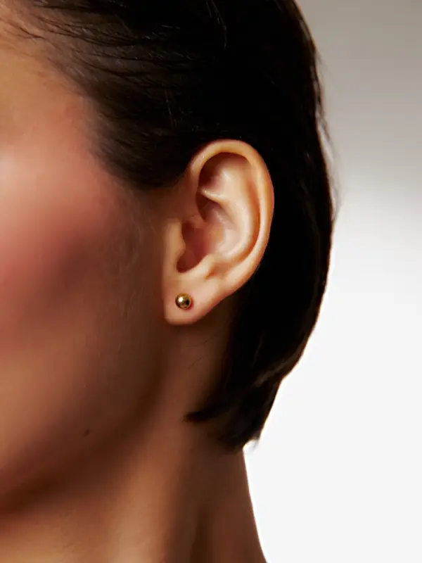 Набор 2 предмета: пуссеты, кулон &laquo;Вишенка со стразинкой&raquo;, 50+40 см, d=4, красный в золоте