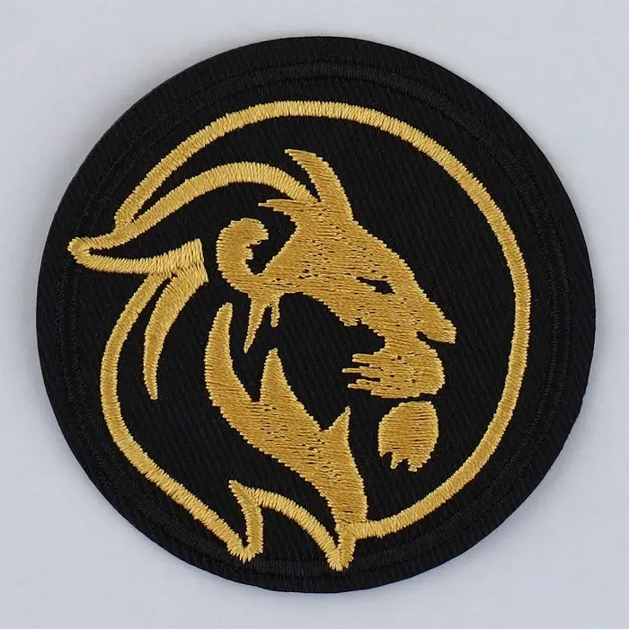 Термонаклейка на одежду «Лев», диам. 6 см Термонаклейка на одежду «Лев», диам. 6 см