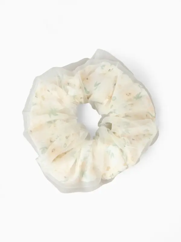 Резинка для волос «Цветы» бежевая, Принцессы Резинка для волос «Цветы» бежевая, Принцессы