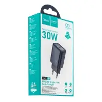Переходник сетевого зарядного устройства на Type-С PD 30W N62 HOCO черный