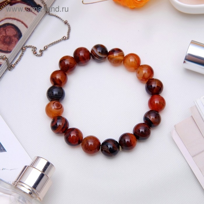 Браслет шар №10 «Агат коричневый» Браслет шар №10 «Агат коричневый»