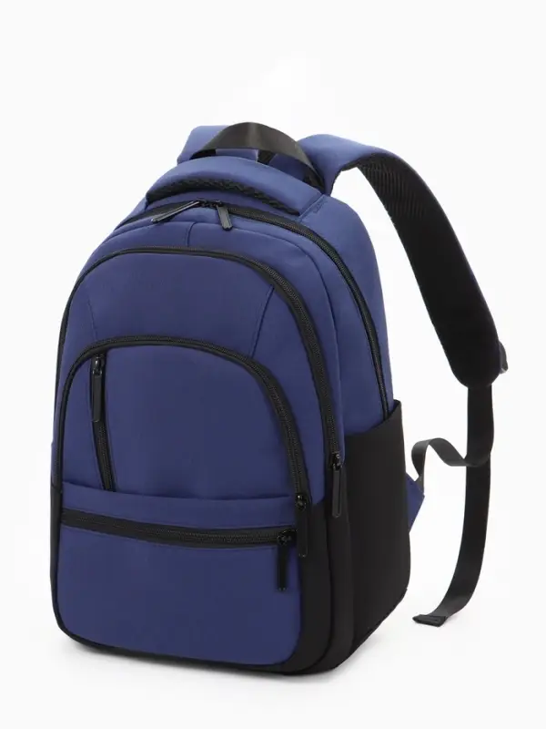 Рюкзак, 26*14*39 см, 2 отд 5н/карм, Комби, Водонепрон. дно, синий/черн