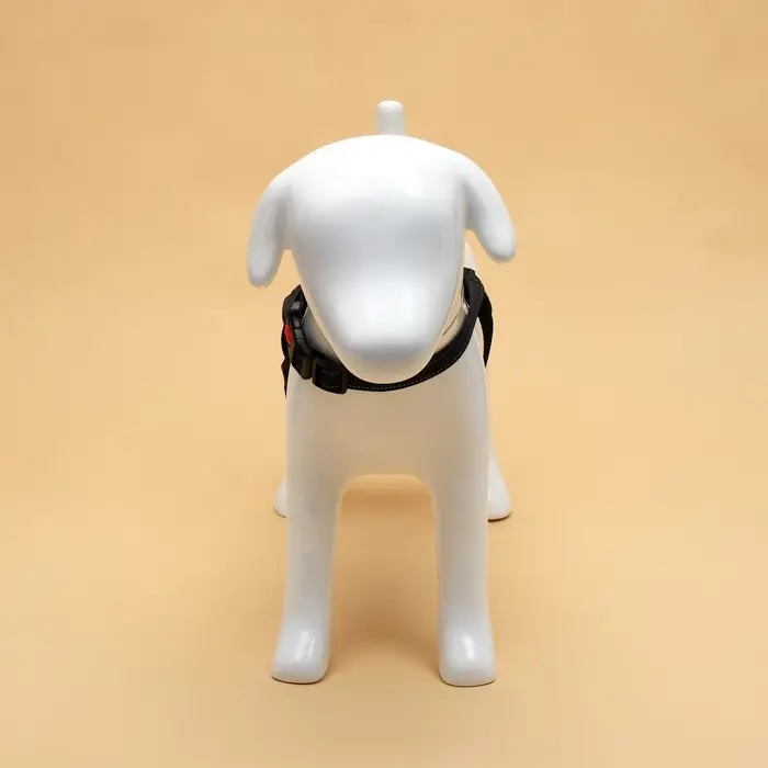 Шлейка К7, размер S, ОГ 44-55 см, вес 5-9 кг, мягкая, светоотражающая, чёрная