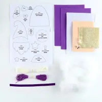 Игрушка из фетра своими руками на новый год &laquo;Сияющий гномик&raquo;, набор для творчества