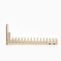 Подставка под открытки 15 ячеек, 8.4&times;27&times;11 см, толщина 3 мм, цвет бежевый