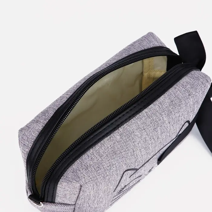 Косметичка дорожная на молнии, с подкладом, цвет серый Косметичка дорожная на молнии, с подкладом, цвет серый