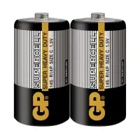 Батарейка солевая GP Supercell Super Heavy Duty, C, 14S / R14, 1.5 В, спайка, 2 шт.