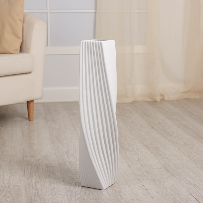 Ваза керамика напольная Ваза керамика напольная "Теренс" 58 см, белый