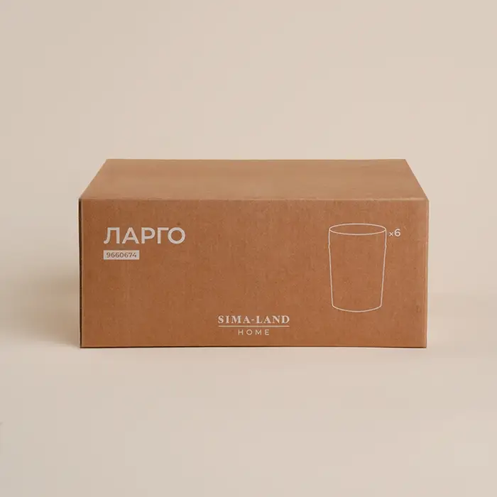 Набор стаканов SL Home &laquo;Ларго&raquo;, 300 мл, 8&times;10 см, 6 шт., стекло, прозрачный