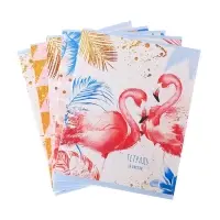 Тетрадь 48 листов в клетку, Calligrata &laquo;Фламинго&raquo;, МИКС