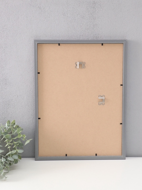 Фоторамка пластик Фоторамка пластик "МИРАМ" 30х40 см, т.серый