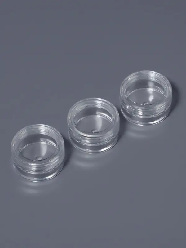 Набор баночек для мелочей, d=3×1.5 см, 5 мл, 3 шт., прозрачный