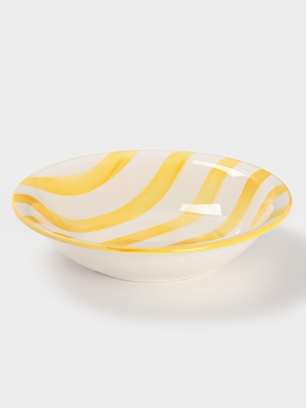 Тарелка глубокая Доляна Тарелка глубокая Доляна "Райе" 21см, 21х5, цвет желтый