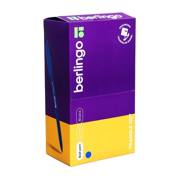 Ручка шариковая 0.7 мм, Triangle 100T, чернила синие, трёхгранная, игольчатый стержень Ручка шариковая 0.7 мм, Triangle 100T, чернила синие, трёхгранная, игольчатый стержень