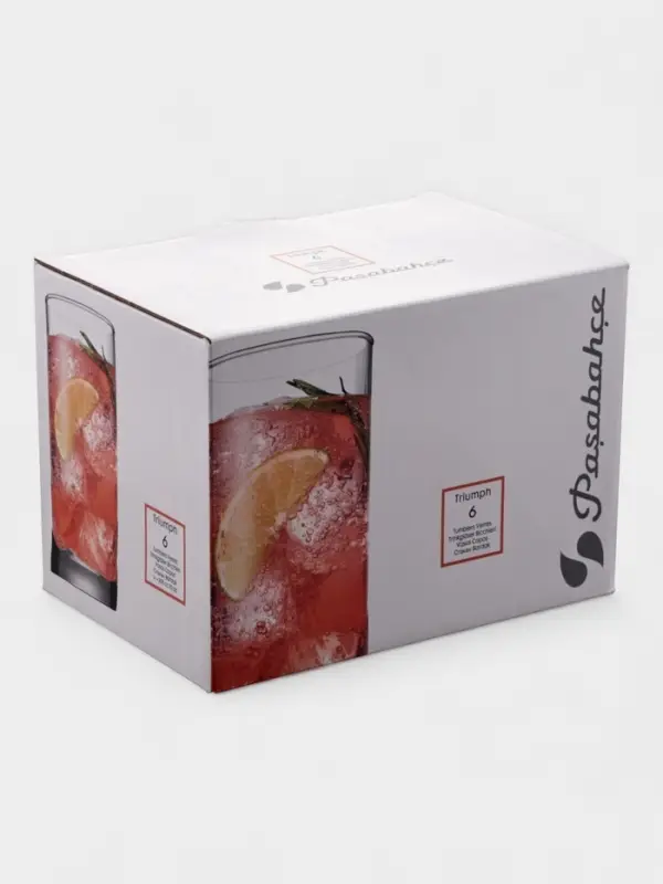 Набор стаканов Paşabah&ccedil;e Triumph, 300 мл, 6 шт., стекло, прозрачный