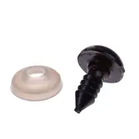 Глаза винтовые с заглушками, полупрозрачные, набор 4 шт, цвет коричневый, размер 1шт: 1,2&times;1,2 см