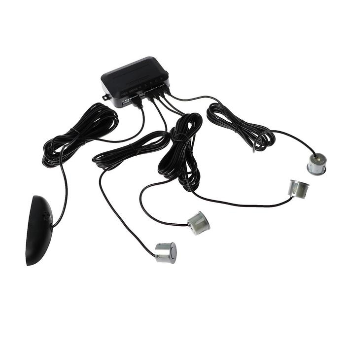 Парковочная система, 4 датчика, LED-экран, 12 В, датчик серый Парковочная система, 4 датчика, LED-экран, 12 В, датчик серый