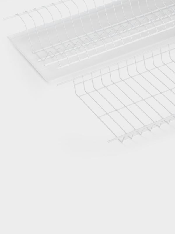 Сушилка для посуды с поддоном для шкафа 80 см, 76.5×25.6 см, белая