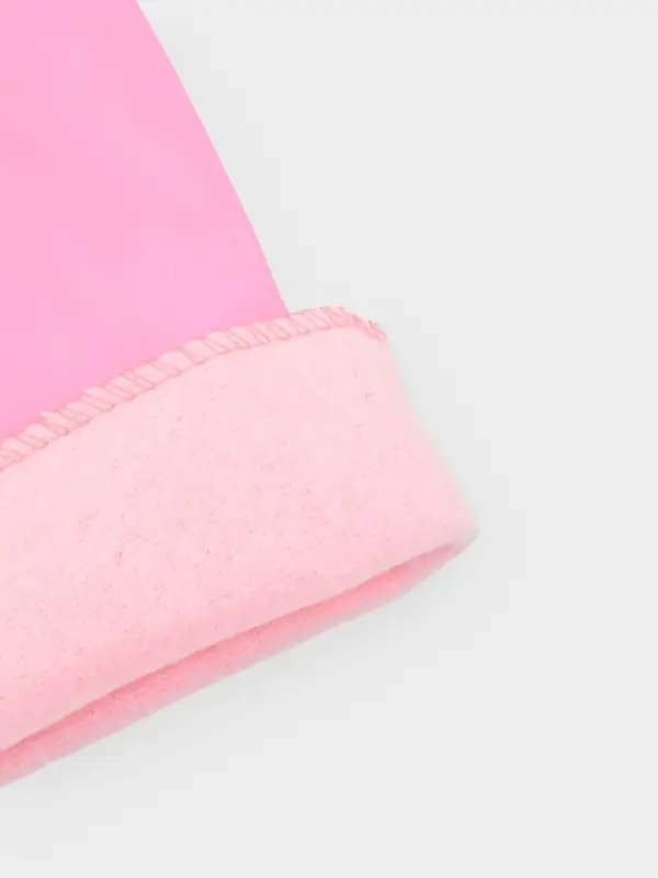 Перчатки хозяйственные с утеплителем Доляна, размер L, резиновые, розовые