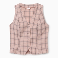 Жилет женский MINAKU: Casual Collection цвет клетка розовый, р-р 50