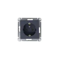 Розетка ATLASDESIGN с заземлением 16А механизм грифель