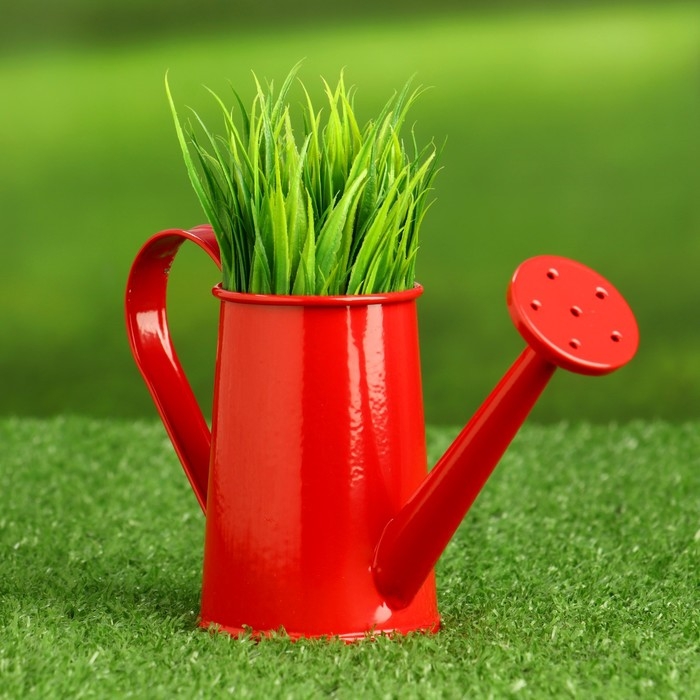 Кашпо «Лейка», 15×7×8 см, красное Кашпо «Лейка», 15×7×8 см, красное