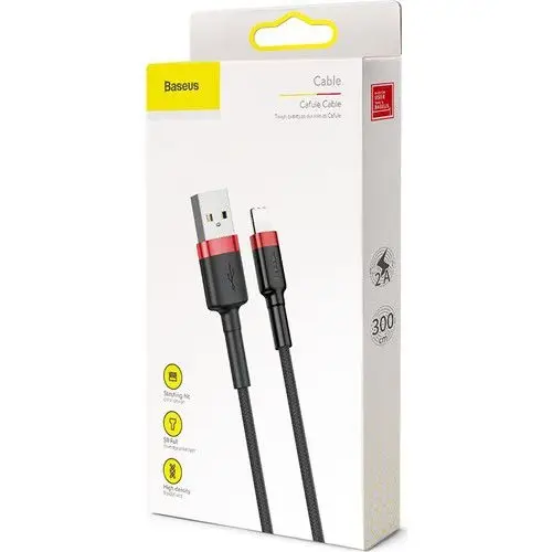 Кабель USB Lightning 3M 2A Cafure Cable Baseus красный CALKLF-R91