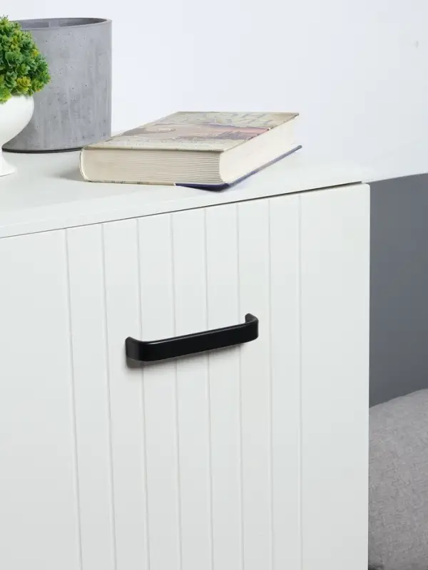 Ручка-скоба мебельная ТУНДРА РС108, м/о 128 мм, черная