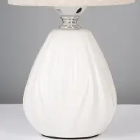 Лампа настольная E27 40Вт "Бутон" матовый белый 12,5х12,5х26,5 см