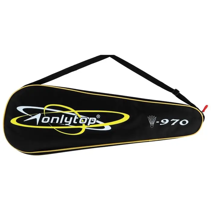 Ракетки для бадминтона ONLYTOP, алюминий, набор 2 шт., в чехле, цвет синий/белый Ракетки для бадминтона ONLYTOP, алюминий, набор 2 шт., в чехле, цвет синий/белый