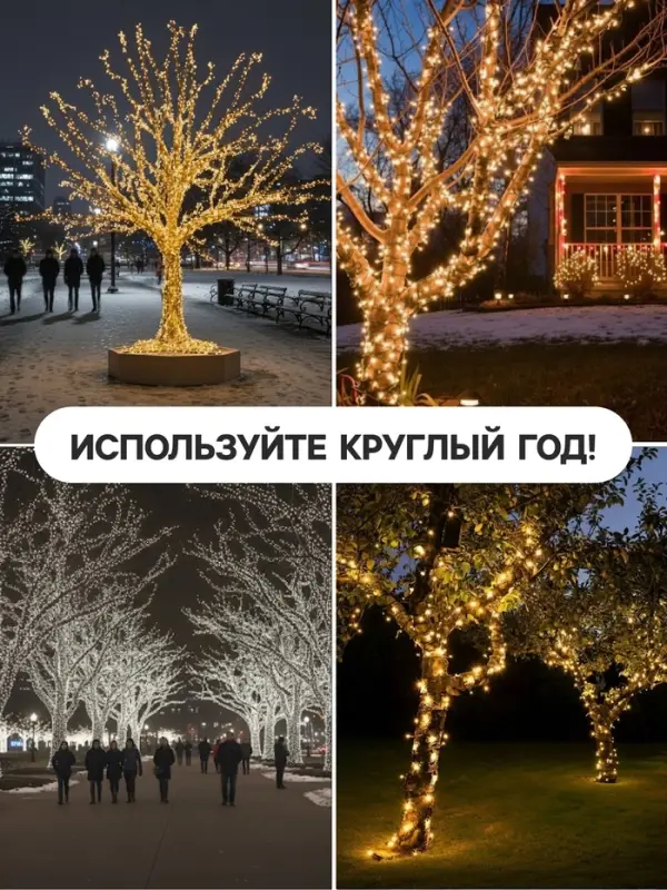 Гирлянда &laquo;Клип-лайт&raquo; 5 нитей по 20 м, IP44, УМС, тёмная нить, 665 LED, свечение синее, 24 В