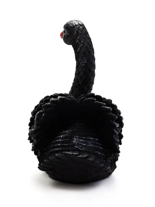 Садовая фигура из полистоуна &laquo;Чёрный лебедь&raquo;, 32&times;22&times;35 см