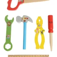Набор инструментов детский "Собери животных", деревянный конструктор