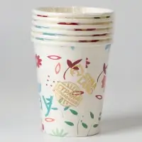 Стаканы бумажные «С днём рождения», с цветочками, 6 шт. Стаканы бумажные «С днём рождения», с цветочками, 6 шт.